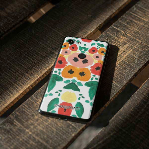 Bouffants and Broken Hearts Geometric Flowers Google Pixel 3 Skin